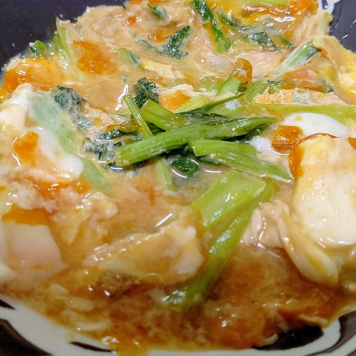 【めんつゆで簡単副菜】小松菜の卵とじ